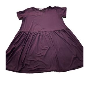 Plus Size Purple Baby Doll Dress